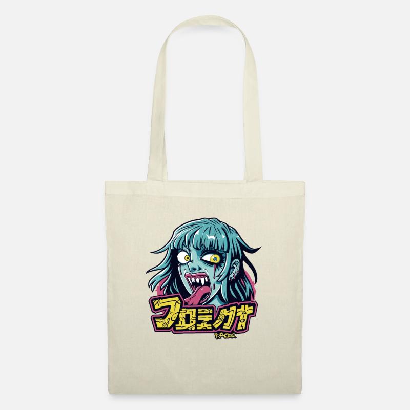 Anime Manga Horror Zombie Mädchen Kuss - Stoffbeutel - Natur