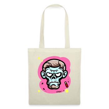 singe de dessin animé inutilement fou et drôle - Sac en tissu - nature - Devant