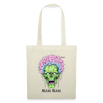 Brain Drain, giant green-pink zombie brain - Tote Bag - nature - Front