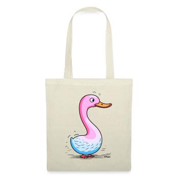 Canard de dessin animé drôle dans des couleurs de bonbons - Sac en tissu - nature - Devant