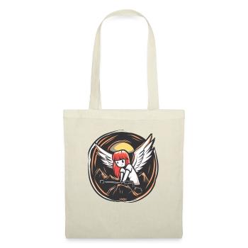 Cute angel amused by a silly weapon - Tote Bag - nature - Front