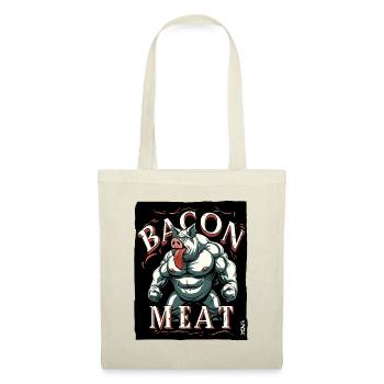 Viande de bacon Musculation de porc forte - Sac en tissu - nature - Devant