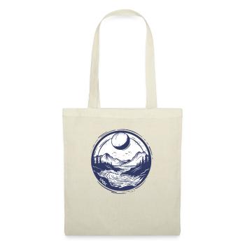 Lune et nature : rivière et montagnes - Sac en tissu - nature - Devant