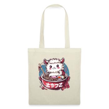 Japanese Ramen Llama Illustration - Tote Bag - nature - Front