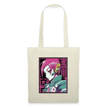 Cyber World: Punk Anime Sci-Fi Girl - Tote Bag - nature - Front