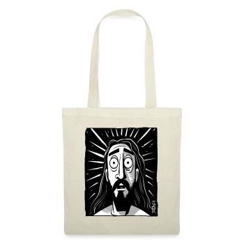 Dessin animé Jésus Homme - Sac en tissu - nature - Devant