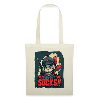 Soldier Bunny Girl: War is crap - Tote Bag - nature - Front