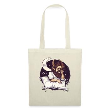 Archange endormi avec des cornes et la lune - Sac en tissu - nature - Devant