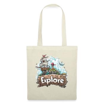 Wooden Pirate Ship and Island Explorer - Tote Bag - nature - Front