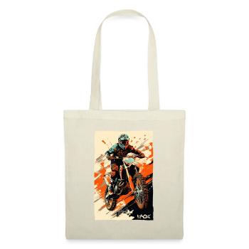 Moto Bike: Motocross Biker - Stoffbeutel - Natur - Vorne