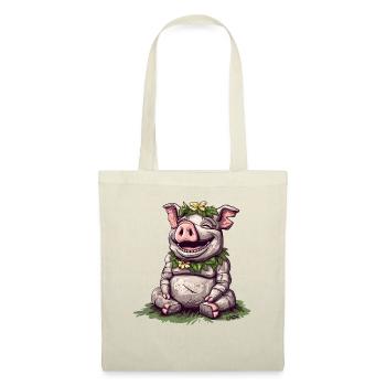 Easter Island Stone Statue, A Laughing Pig - Tote Bag - nature - Front