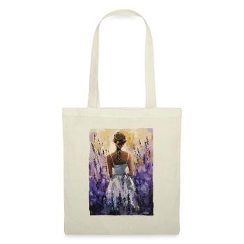 The girl in the field full of lavender - Tote Bag - nature - Front