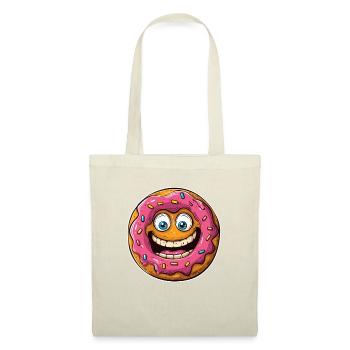 Verrückter Lustiger Donut - Stoffbeutel - Natur - Vorne