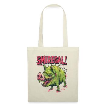 Drôle de cochon zombie : Je m’en fiche - Sac en tissu - nature - Devant