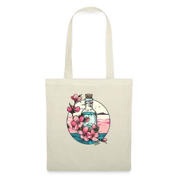 Fleurs roses : une belle nature dans une bouteille - Sac en tissu - nature - Devant