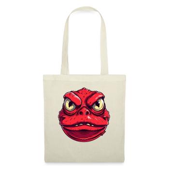 Gros monstre crapaud rouge en colère - Sac en tissu - nature - Devant