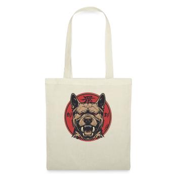 Un chien cool et fort montre les dents - Sac en tissu - nature - Devant