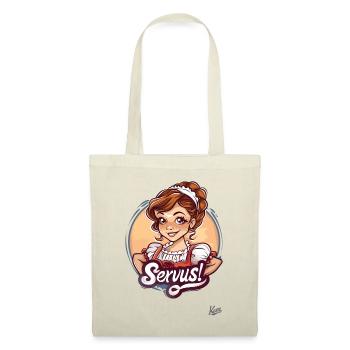 Une douce fille dirndl dit au revoir - Sac en tissu - nature - Devant