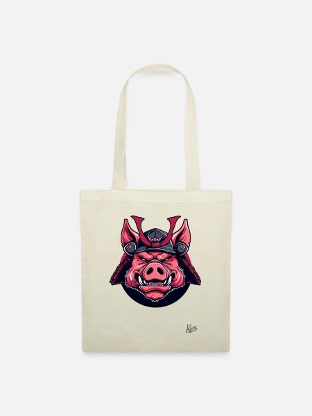 Shogun Samurai Schwein - Stoffbeutel - Natur