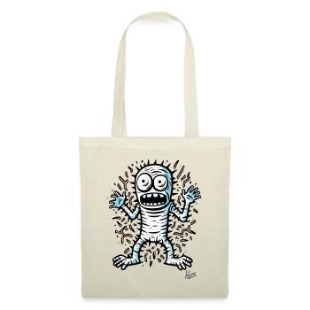 Pop Art : Monstre momie de dessin animé effrayé - Sac en tissu - nature - Devant