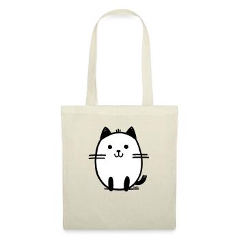 Zeichnung lustige Katze - Stoffbeutel - Natur - Vorne