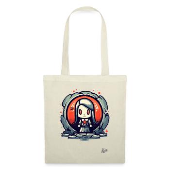Fille de dessin animé mignonne et cool : Plus que mignonne - Sac en tissu - nature - Devant