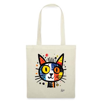 Colorful Abstract Artistic Cats Portrait - Tote Bag - nature - Front