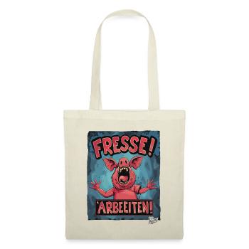 The sow the crazy pig - keep your mouth shut, work - Tote Bag - nature - Front