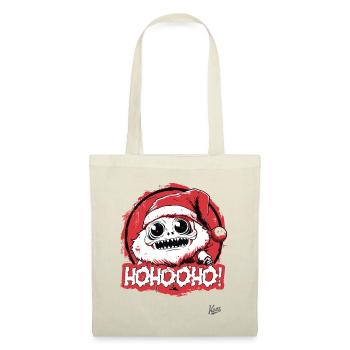 HoHoHo! Cartoon-Monster-Weihnachtsmann - Stoffbeutel - Natur - Vorne