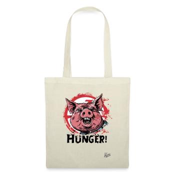 Fettes Schwein: Hunger! - Stoffbeutel - Natur - Vorne