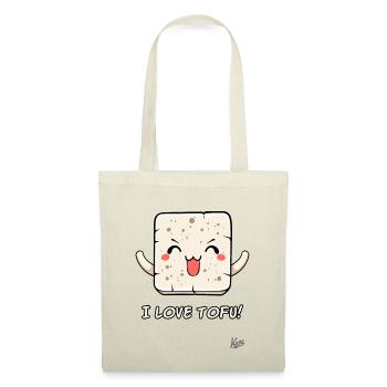 J’aime le tofu - Un must pour les fans de tofu - Sac en tissu - nature - Devant
