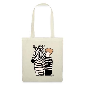 Boy with zebra - Tote Bag - nature - Front