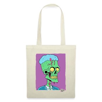 Grüner Zombie Punk Totenkopf Manager - Stoffbeutel - Natur - Vorne