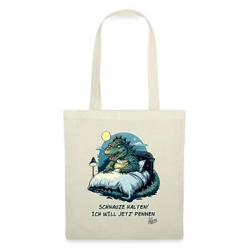 Crocodile alligator in bed, snout I want to sleep - Tote Bag - nature - Front
