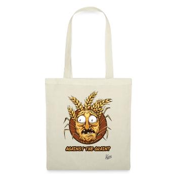 Against the Current: Cartoon Grain Face - Tote Bag - nature - Front
