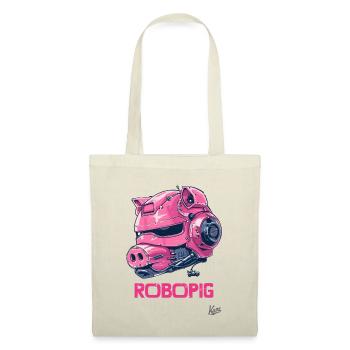 Robo-Pig: The Cybernetic Robot Pig - Tote Bag - nature - Front
