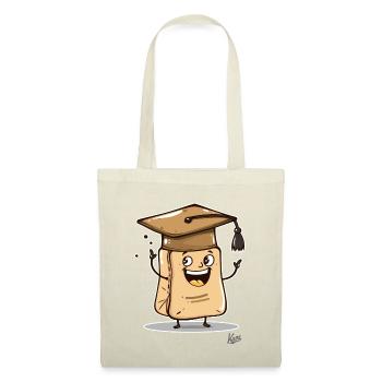 Thé drôle drôle en sachet de thé en tant que diplômé - Sac en tissu - nature - Devant