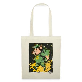 Cool, funny and smiling: Retro vintage pig - Tote Bag - nature - Front