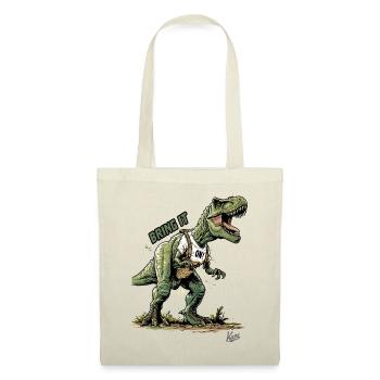 Dinosaure Rex géant : Dino, allez ! - Sac en tissu - nature - Devant