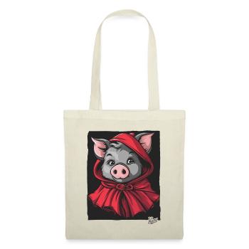 Le conte de fées du Petit Cochon Chaperon Rouge - Sac en tissu - nature - Devant