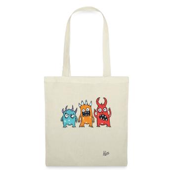 funny cute little crazy monsters - Tote Bag - nature - Front