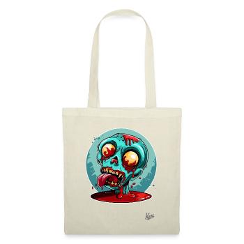 Visage de ketchup zombie paresseux - Sac en tissu - nature - Devant