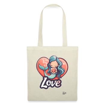 little mermaid with a heart for love - Tote Bag - nature - Front