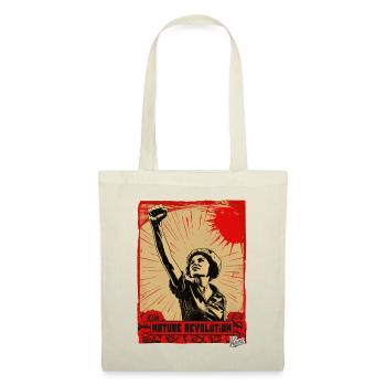 Révolution de la nature et femme aux fleurs - Sac en tissu - nature - Devant