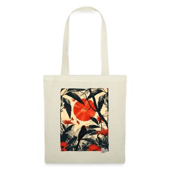 Plantes, jungle et oiseaux - Sac en tissu - nature - Devant
