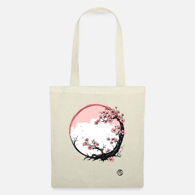Japanische Kirschblüten - Stoffbeutel - Natur