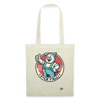 Vous pouvez tous moi ! - Pouce vers le haut Cochon - Sac en tissu - nature - Devant