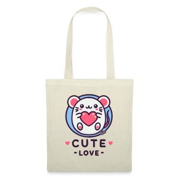 Cute mouse with love and heart - Tote Bag - nature - Front