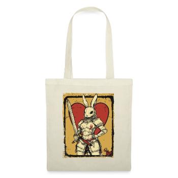 Krieger-Hase mit Liebe - Stoffbeutel - Natur - Vorne