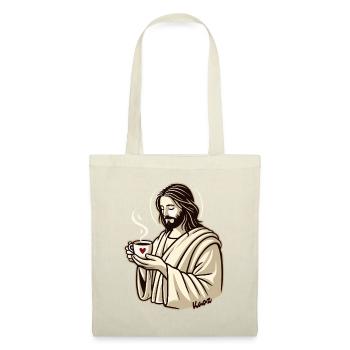 Jesus-Typ liebt Kaffee - Stoffbeutel - Natur - Vorne